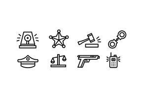 Simple Police Vector Icons