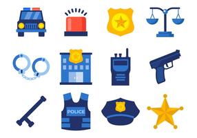 Police Icons Vector