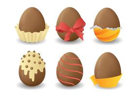 Free Chocolate Easter Eggs Icons Vector