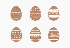 Decorative Chocolate Easter Egg Collection vector
