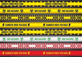 Various Danger Line Vectors