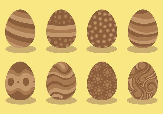 Free Chocolate Easter Eggs Icons Vector