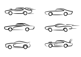 Hand Draw Speed Sport Car Logo PNG Images