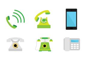 Green Telephone Icon  vector