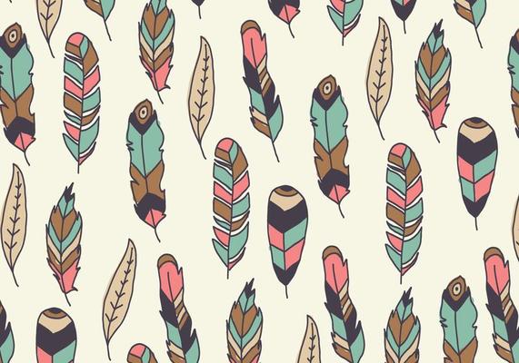 Beautiful Colorful Pattern Of Feathers