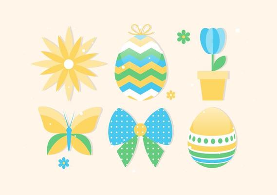 Free Spring Happy Easter Vector Illustration