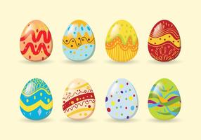 Colorful easter eggs vector