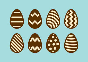 Huevos de Pascua de chocolate vector