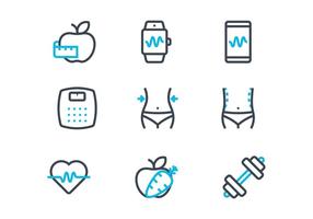 Slimming Icons vector