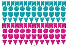 Hand Drawn Bunting Banners vector