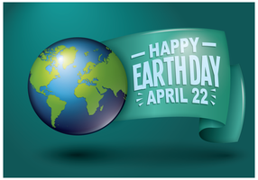 Free Earth Day Greeting Illustration Vector