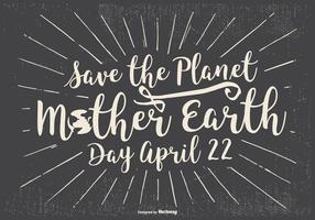 Typographic Earth Day Illustration vector