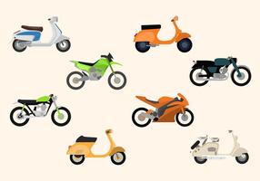 Flat Motorcycle Vectors