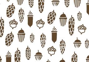 Brown Pine Cones Pattern vector