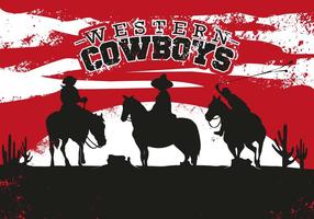 Gaucho Cowboy Western Vintage Illustration vector