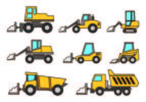 Set Of Snow Blower Icons vector