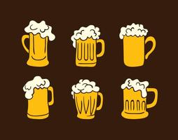 Hand Drawn Beer Glasses Vectors