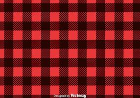 Red Flannel Print Vector