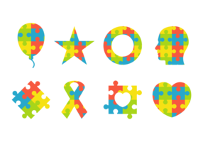 Colorful Puzzle Symbol of Autism vector