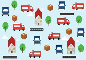 Moving Van Background Vector