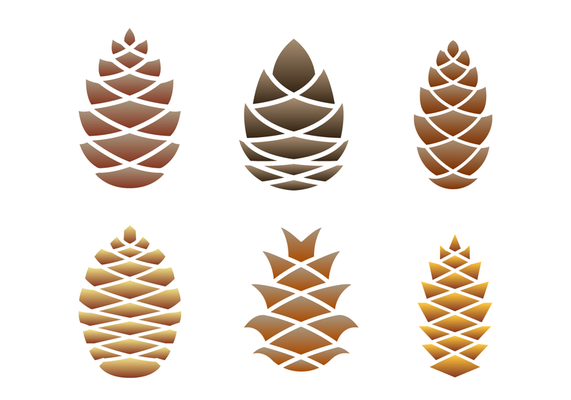 Pine Cones Logo Vector