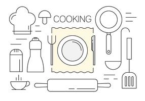 Vectors of Cooking Utensils in Minimal Design Style