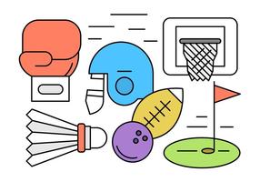 Vector Set of Different Sports Elements