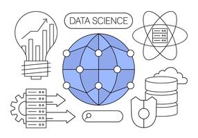 Datos libre de Ciencia ilustraciones del vector