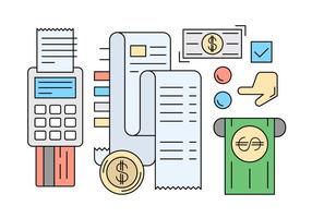 Linear Payment Icons vector