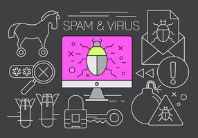 Free Spam and Virus Vector Elements