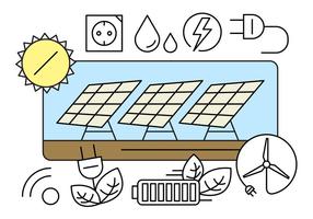 Green Energy Icons vector
