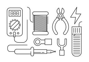 Free Linear Soldering Vector Elements