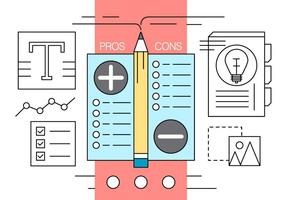 Pros and Cons Vector Illustration