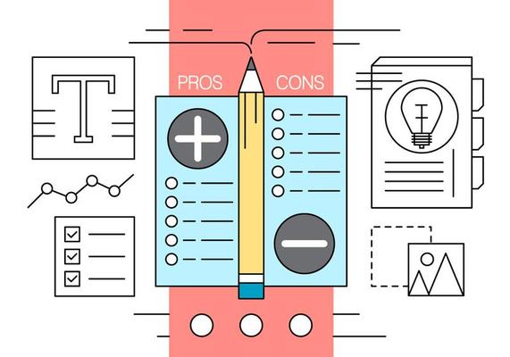 Pros and Cons Vector Illustration