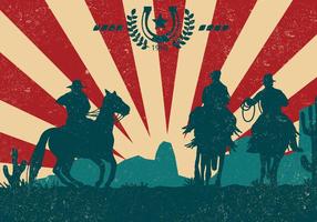 Gaucho Silhouette With Vintage Style vector