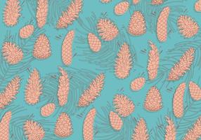 Pine Cones Pattern Vector