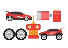 Iconos de vector de parte de coche de RC