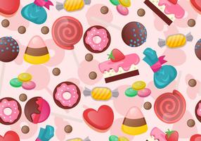 Seamless Pattern Of Sweet Candy