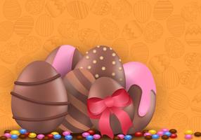 Decoration Of Chocolate Easter Egg vector