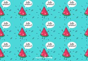 Funny Watermelon Pattern vector