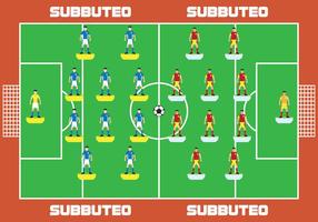 Subbuteo jugador del juego vector