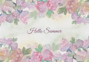 Free Vector Watercolor Summer Floral Vintage Illustration