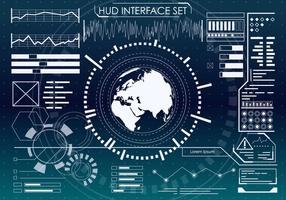 Futuristic HUD Interface Set vector