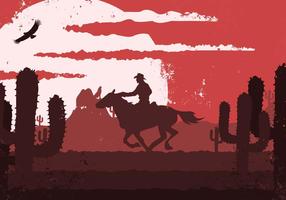 Gaucho Cowboy Western Vintage Illustration  vector