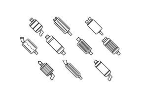 Vectoriales sin silenciador Línea Icono vector