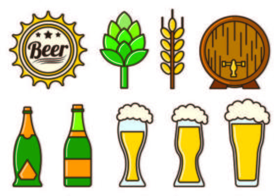 Set Of Cerveja Icons