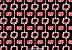 Black, Red And White Copacabana Pattern Vector