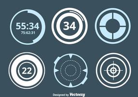 Circle Hud Element Collection Vector