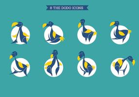 El conjunto de iconos Dodo vector