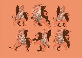 Winged Lion Vector